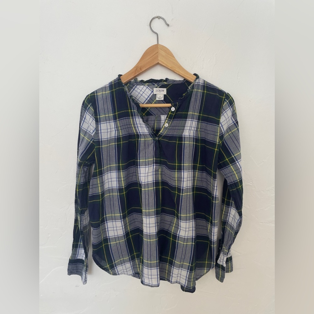 j.crew plaid top